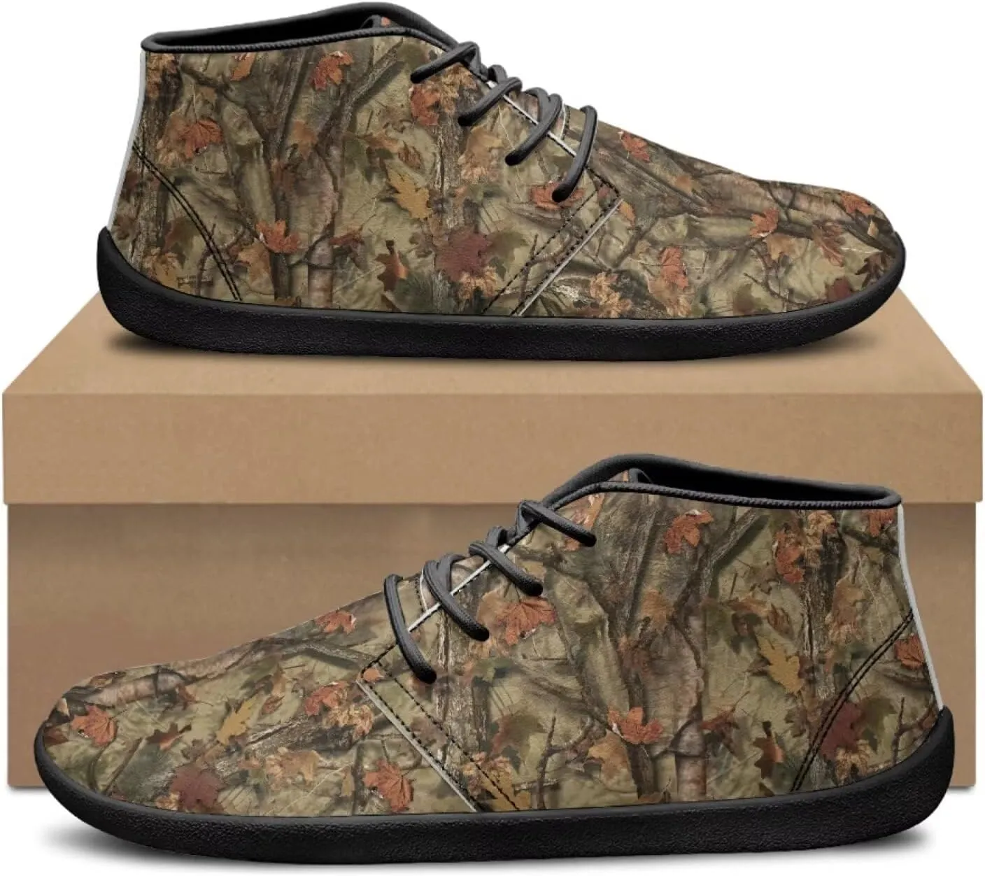 Mens Barefoot Shoes Stylish Zero Drop Sole Anti-Skid Running Sneakers for Walking Hiking