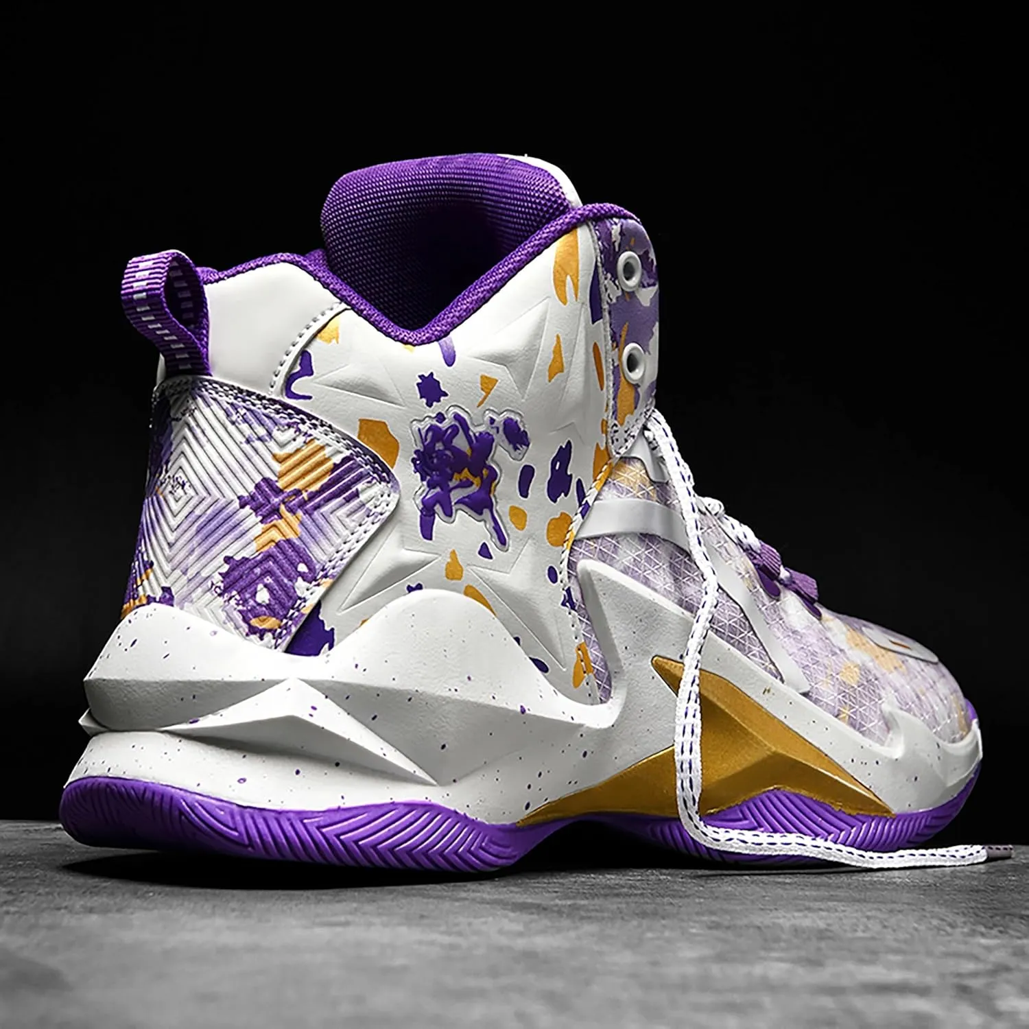 Men's Basketball Shoes are Breathable Shock-Absorbing Anti Slip Wear-Resistant Trendy Sports Training Boots