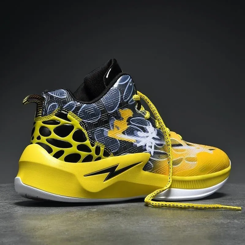 Men's Basketball Shoes Shock-Absorbing Anti Slip Wear-Resistant Lightweight Trendy Sports Training Boots