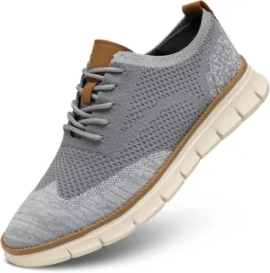 Men's Casual Dress Business Oxfords Shoes Breathable Knit Classic Leisure Fashion Sneakers Lightweight Comfortable Walking Shoes