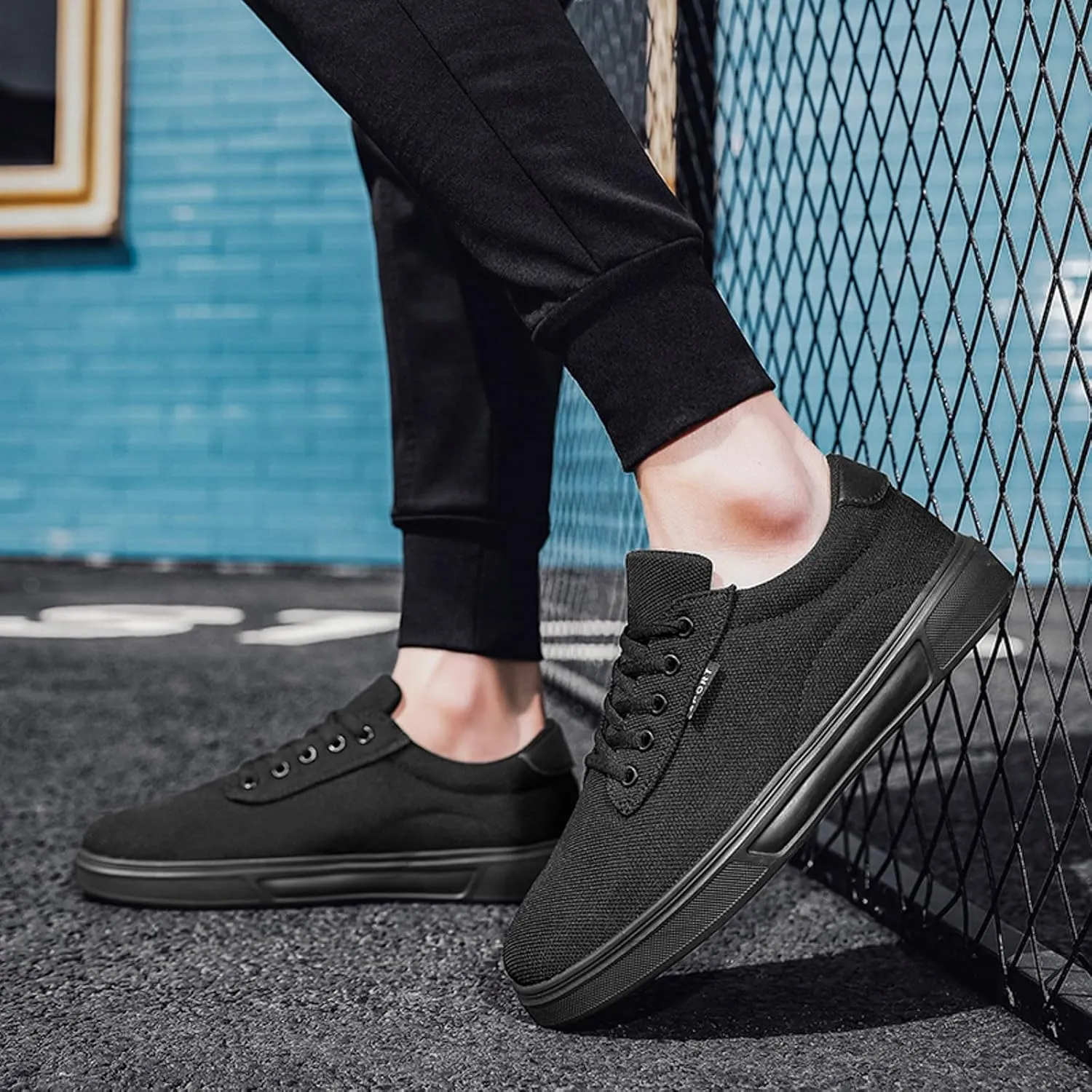 Men's Non Slip Barefoot Minimalist Shoes Business Mesh Breathable Walking Shoe Breathable Lace Up Shoes for Men