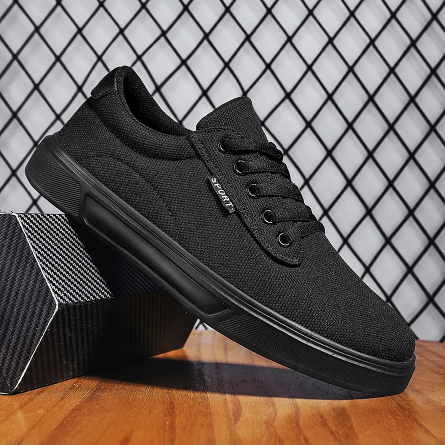 Men's Non Slip Barefoot Minimalist Shoes Business Mesh Breathable Walking Shoe Breathable Lace Up Shoes for Men