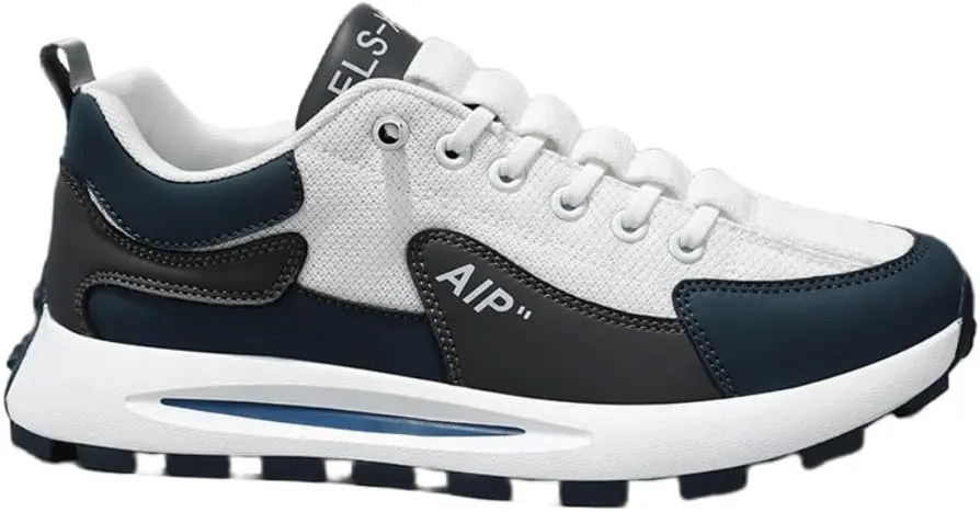 Men's Non Slip Comfy Sneakers with Adjustable Lace, Outdoor Gym Park Workout Activities