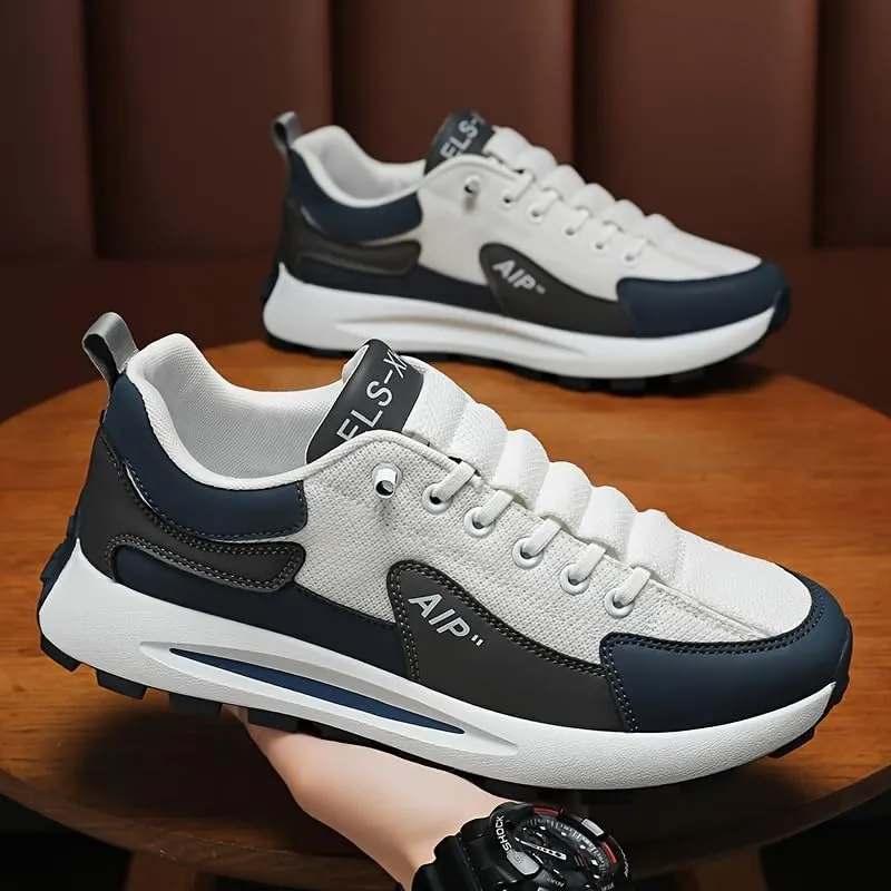 Men's Non Slip Comfy Sneakers with Adjustable Lace, Outdoor Gym Park Workout Activities