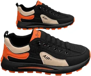 Men's Non Slip Comfy Sneakers with Adjustable Lace, Outdoor Gym Park Workout Activities