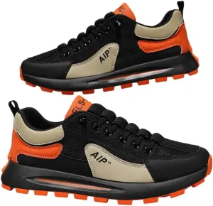 Men's Non Slip Comfy Sneakers with Adjustable Lace, Outdoor Gym Park Workout Activities