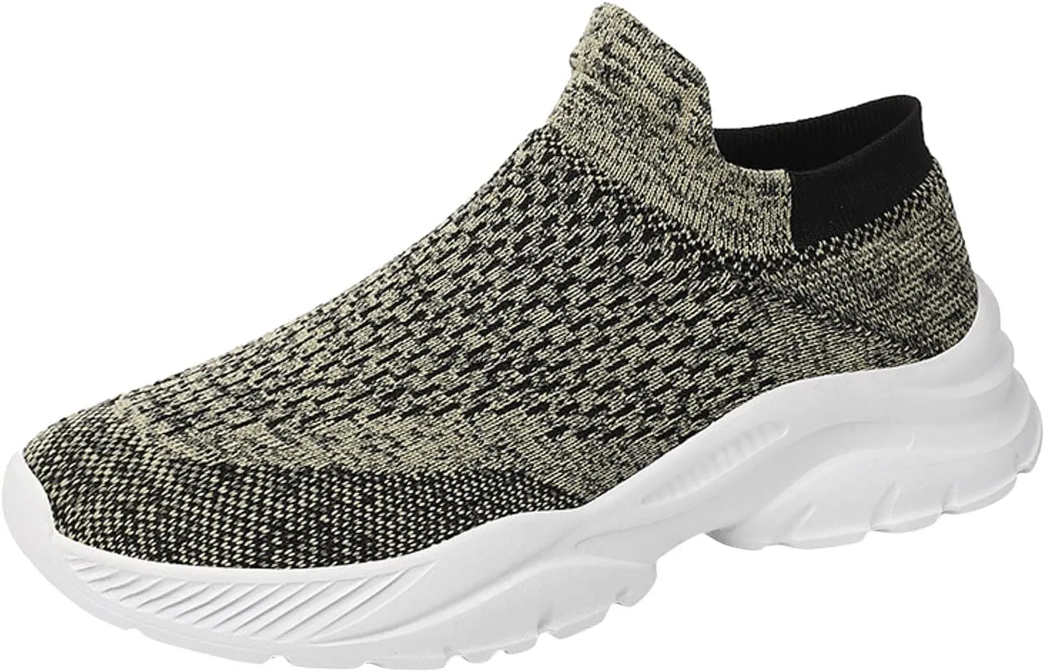 Mens Slip On Walking Shoes Cushion Running Shoes Trainers Athletic Gym Fitness Sport Sneakers Non Slip Arch Support Breathable Mesh Workout Fashion Breathable Comfortable Sneakers