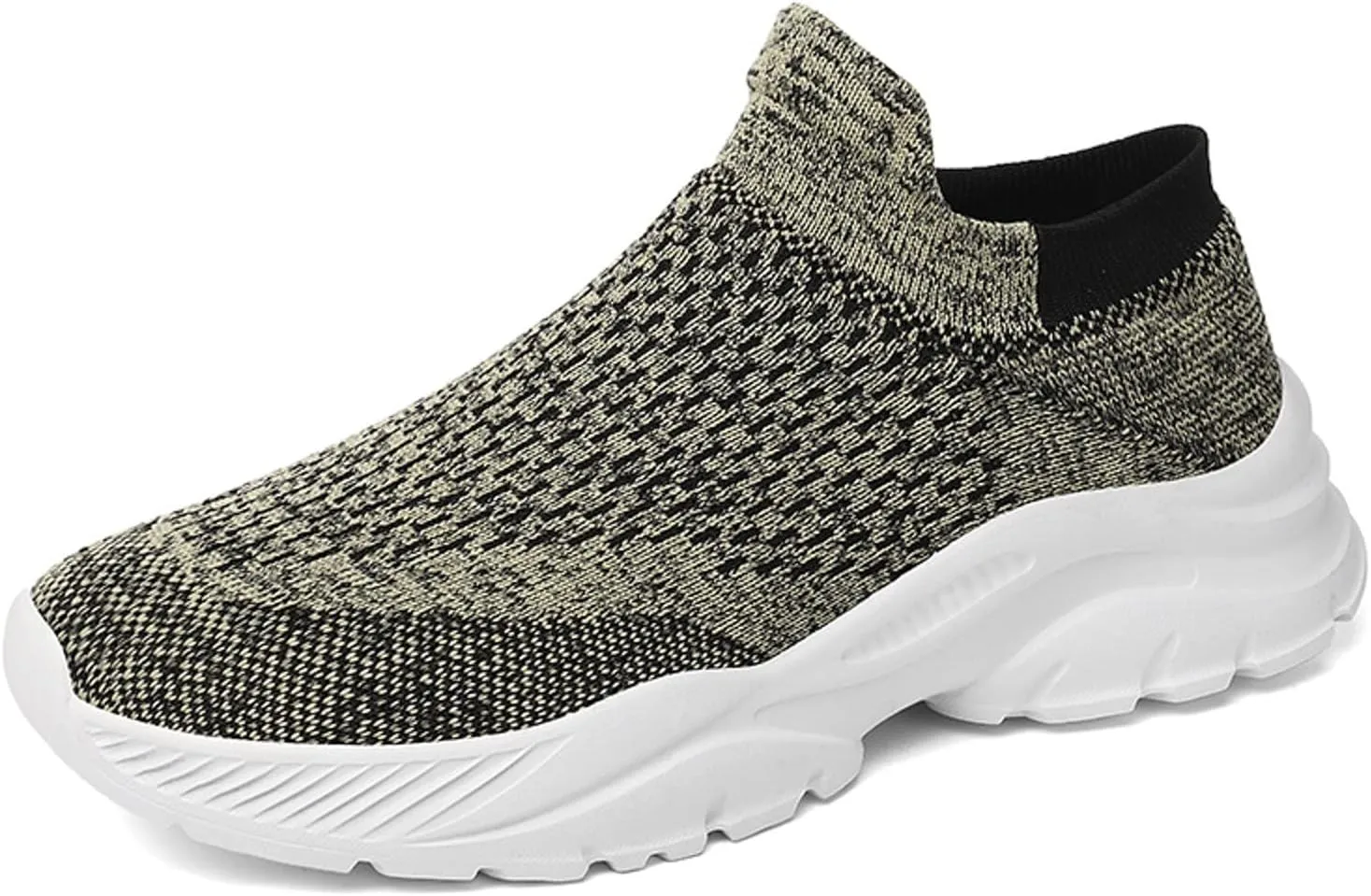 Mens Slip On Walking Shoes Cushion Running Shoes Trainers Athletic Gym Fitness Sport Sneakers Non Slip Arch Support Breathable Mesh Workout Fashion Breathable Comfortable Sneakers
