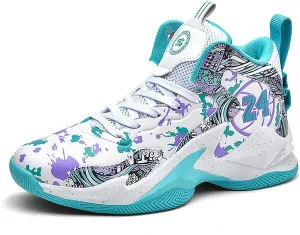 Men's Trendy High Top Basketball Shoes Anti Slip Wear-Resistant Sports Training Boots