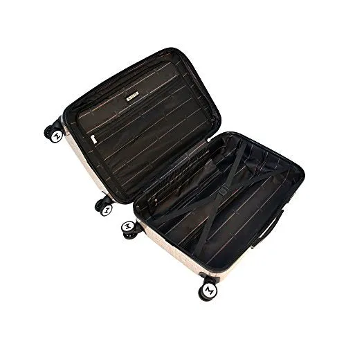 Mia Toro Italy Macchiolina Polish Hardside Spinner Carry-on, Red, One Size
