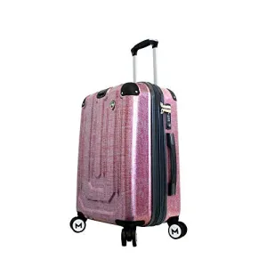 Mia Toro Italy Macchiolina Polish Hardside Spinner Carry-on, Red, One Size