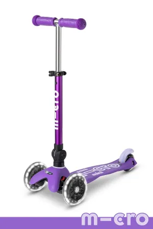 Micro Mini Foldable LED Scooter - Purple