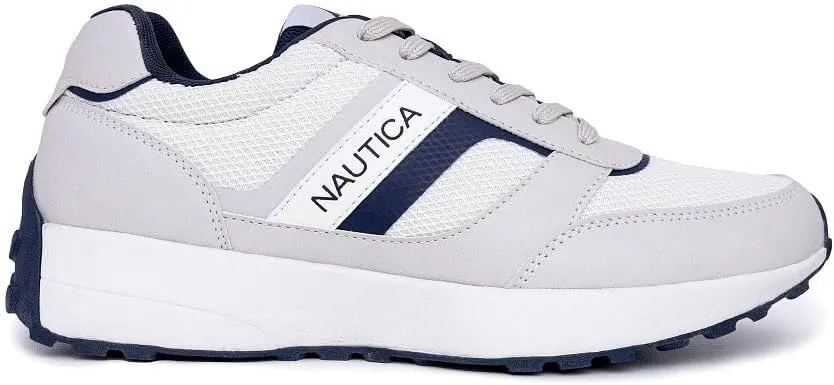Nautica Men's Lace-Up Sneakers  Casual, Stylish, and Comfortable for Walking