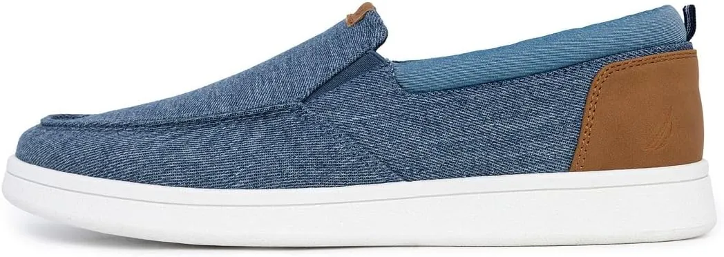 Nautica Men's Slip-On Loafers Casual Moc Toe Sneakers Boat Shoes Slipper for Men  Lightweight & Comfortable - Derwin