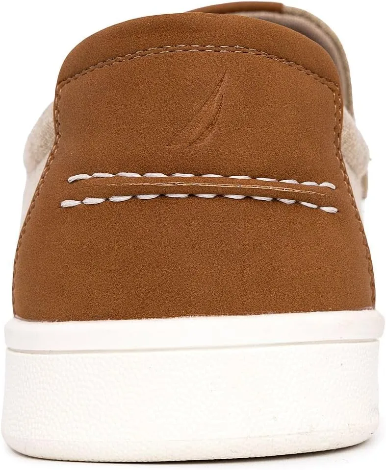 Nautica Men's Slip-On Loafers Casual Moc Toe Sneakers Boat Shoes Slipper for Men  Lightweight & Comfortable - Derwin