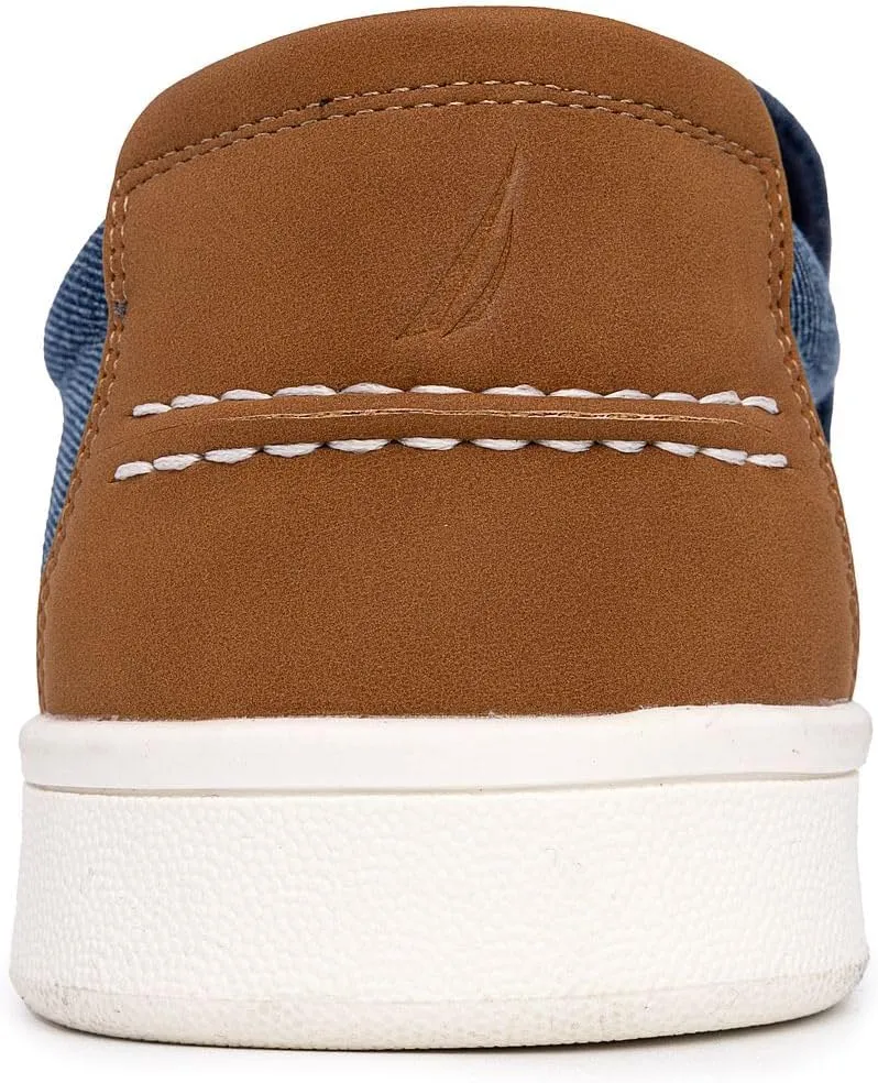 Nautica Men's Slip-On Loafers Casual Moc Toe Sneakers Boat Shoes Slipper for Men  Lightweight & Comfortable - Derwin