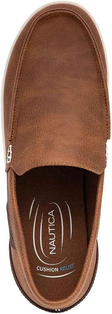 Nautica Men's Slip-On Loafers Casual Moc Toe Sneakers Boat Shoes Slipper for Men  Lightweight & Comfortable - Derwin
