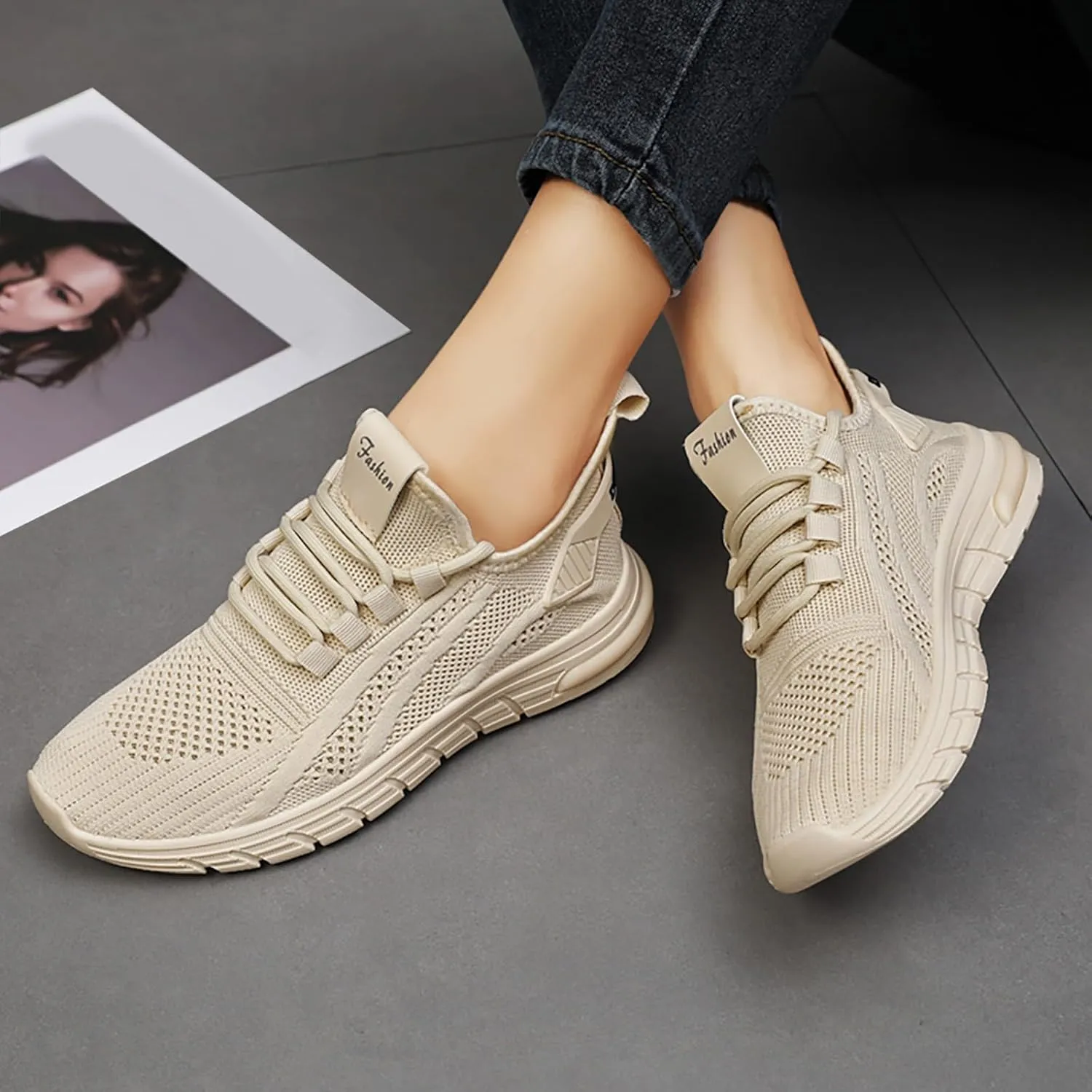 Orthopedic Shoes for Women Slip Ons Running Shoes Non Slip Walking Shoes Lightweight Gym Workout Shoes Breathable Fashion Sneakers