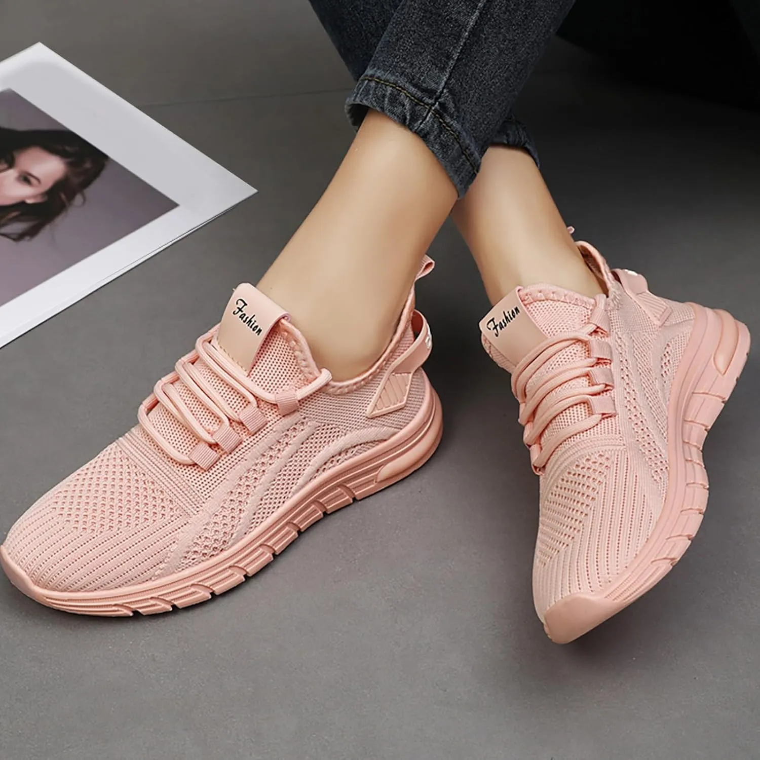 Orthopedic Shoes for Women Slip Ons Running Shoes Non Slip Walking Shoes Lightweight Gym Workout Shoes Breathable Fashion Sneakers