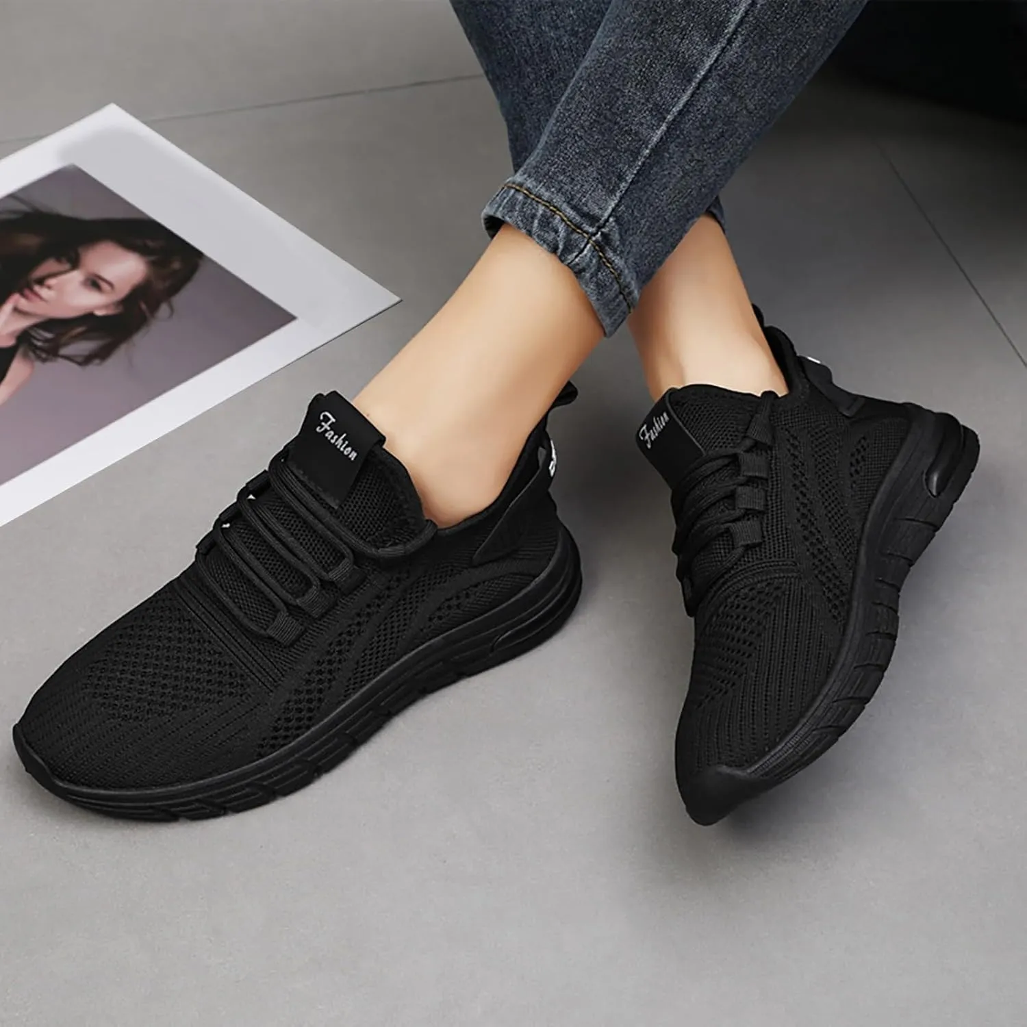 Orthopedic Shoes for Women Slip Ons Running Shoes Non Slip Walking Shoes Lightweight Gym Workout Shoes Breathable Fashion Sneakers