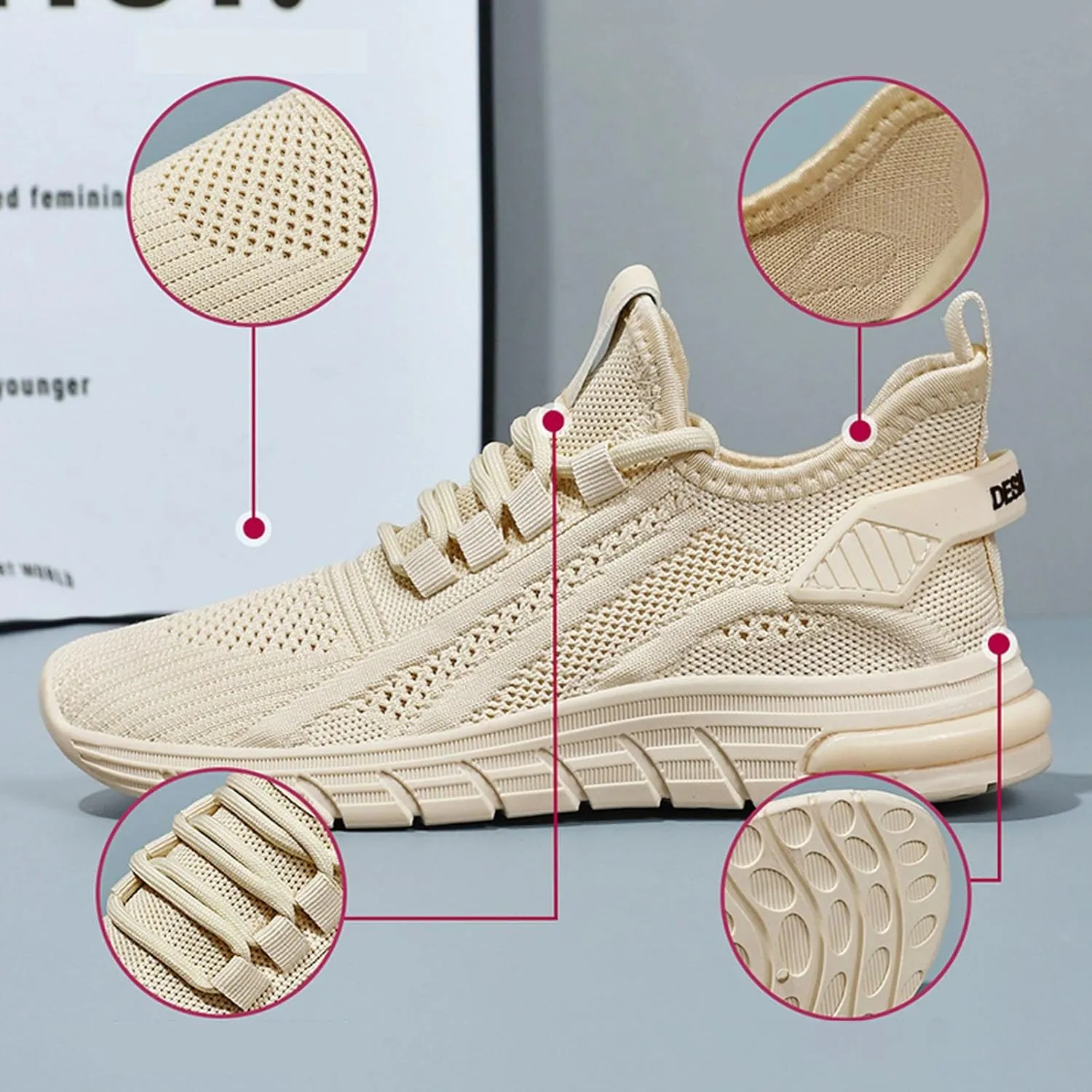 Orthopedic Shoes for Women Slip Ons Running Shoes Non Slip Walking Shoes Lightweight Gym Workout Shoes Breathable Fashion Sneakers