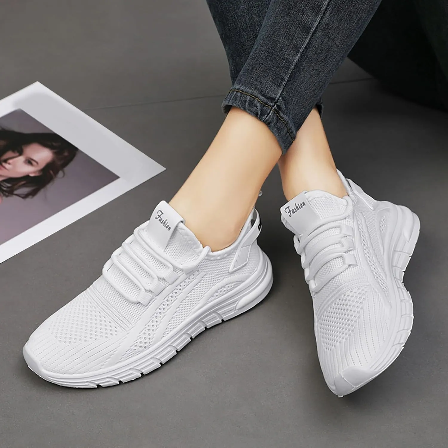 Orthopedic Shoes for Women Slip Ons Running Shoes Non Slip Walking Shoes Lightweight Gym Workout Shoes Breathable Fashion Sneakers