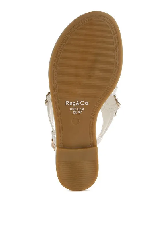 Pin Buckle Pearls Flats