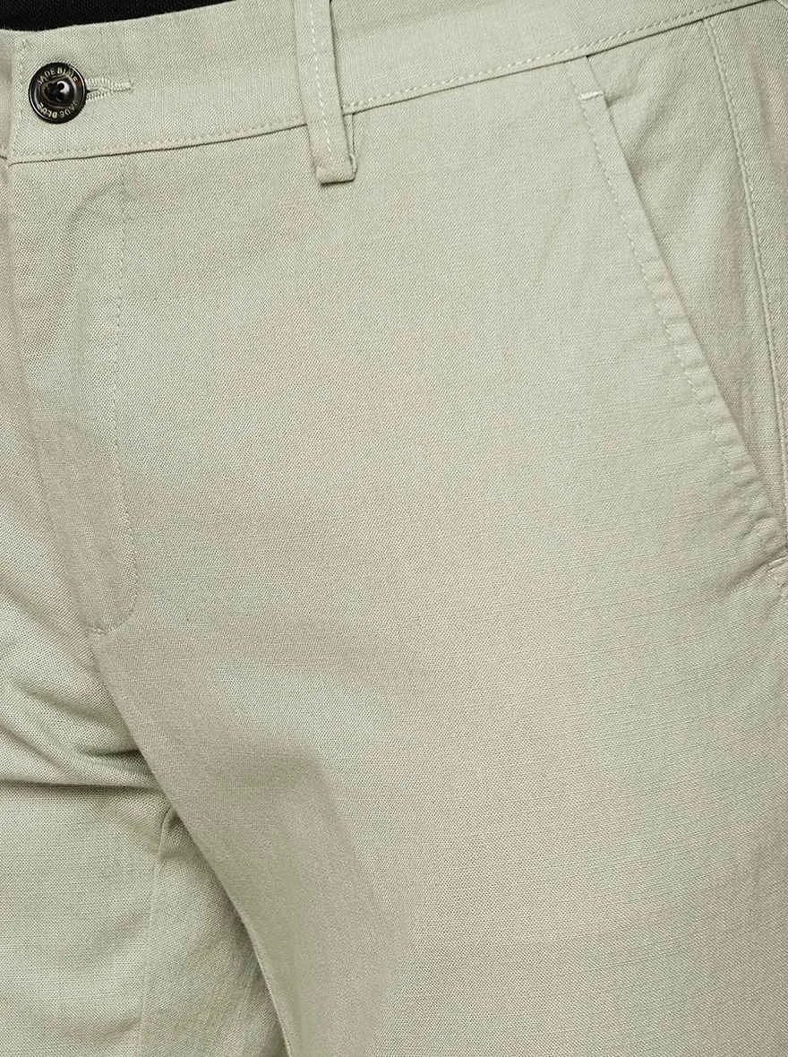 Pista Solid Uno Fit Casual Trouser | JadeBlue