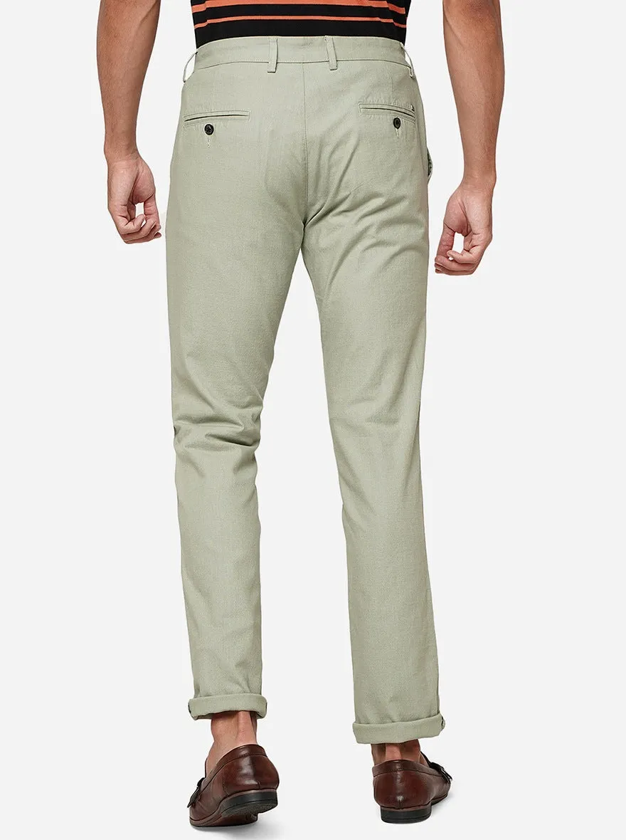 Pista Solid Uno Fit Casual Trouser | JadeBlue