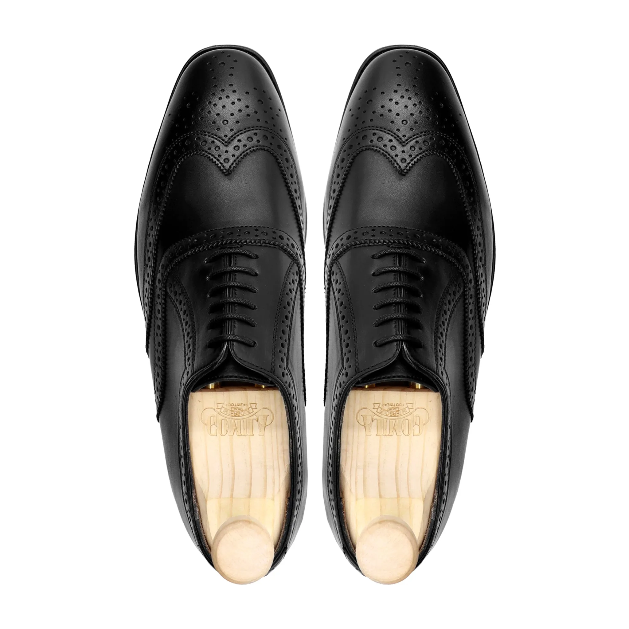 Scol - Men's Black Calf Leather Oxford Shoe