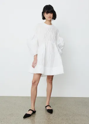 Short Signature Sleeve Smock Dress