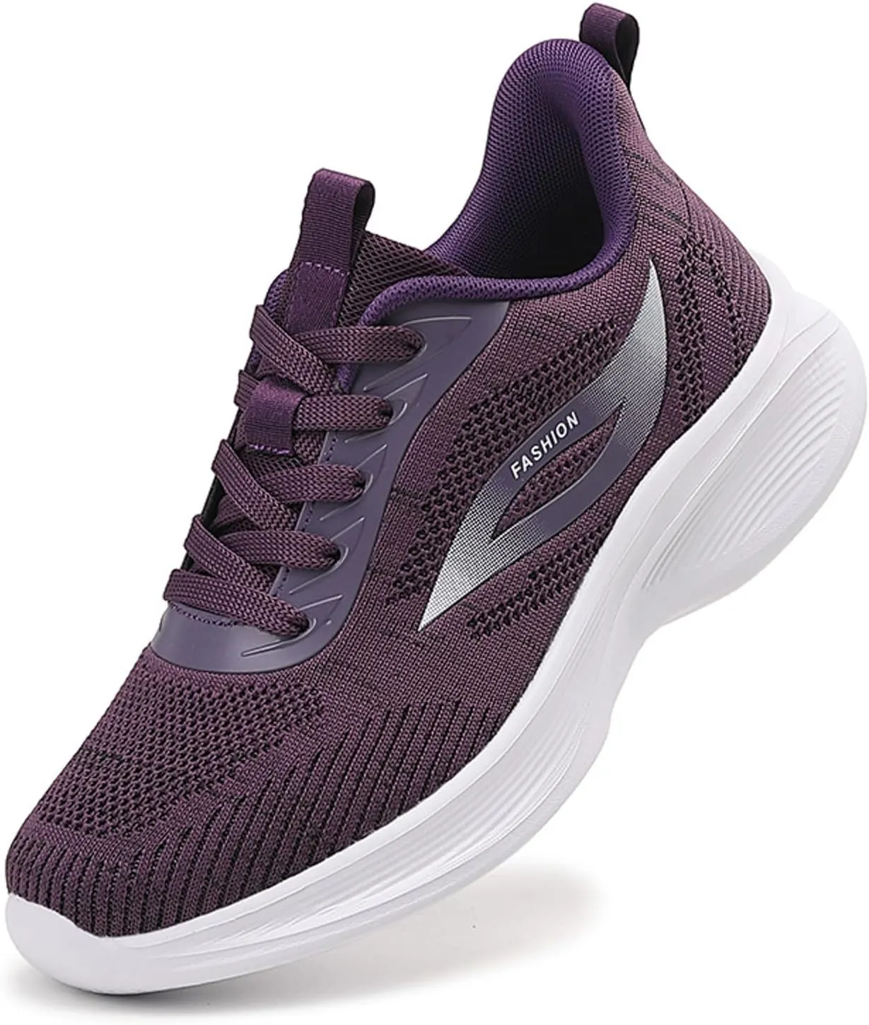 Slip on Walking Shoes for Women Comfy Knitted Non Slip Comfortable Running Shoes Breathable Mesh Sports Workout Tennis Shoes Ladies 2024 Fashion Sneakers