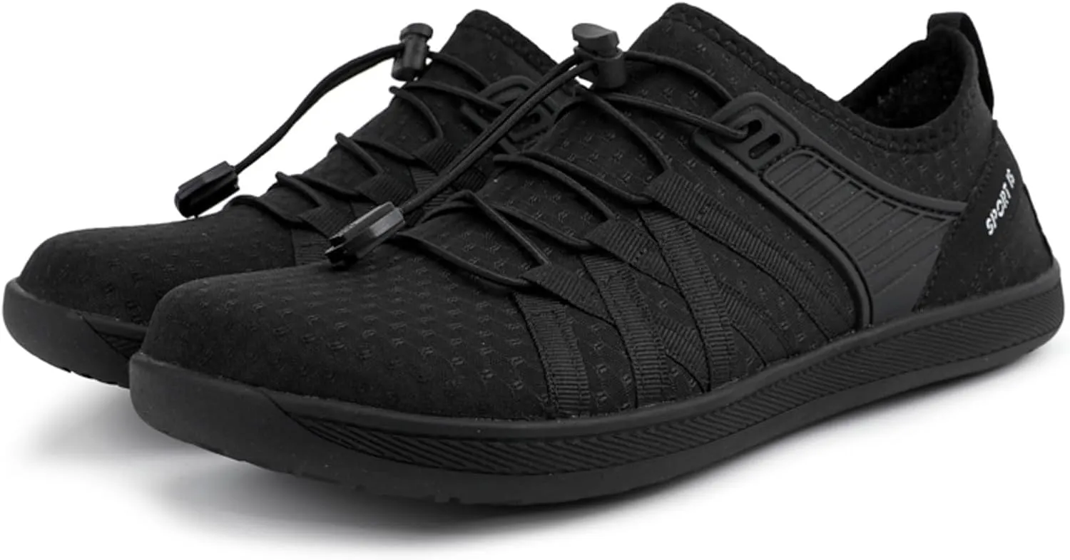 Slip on Walking Shoes for Women Comfy Knitted Non Slip Vintage Wide Running Shoes Breathable Gym Workout Shoes Fashion Lace Up Sneakers