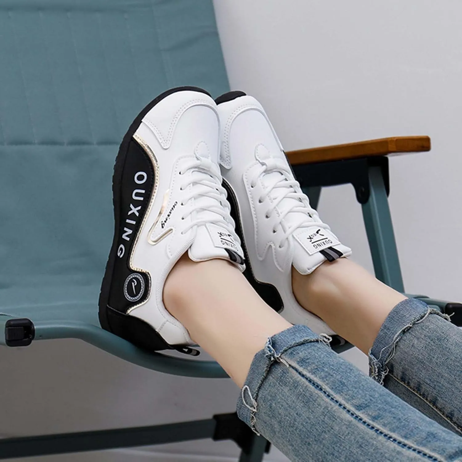 Slip on Walking Shoes Women Comfy Knitted Non Slip Arch Support Running Shoes Breathable Gym Workout Shoes Ladies 2024 Fashion Sneakers