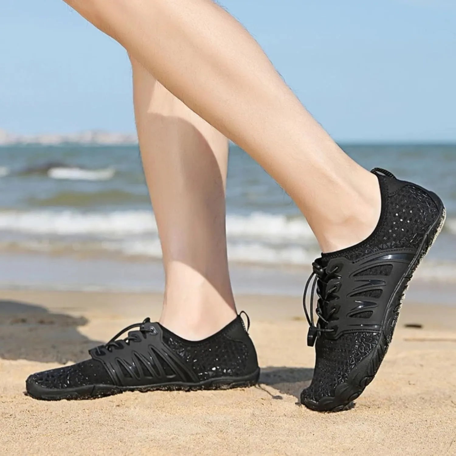 Slip on Walking Shoes Women Comfy Knitted Non Slip Comfortable Running Shoes Breathable Gym Workout Shoes Fashion Lace Up Sneakers