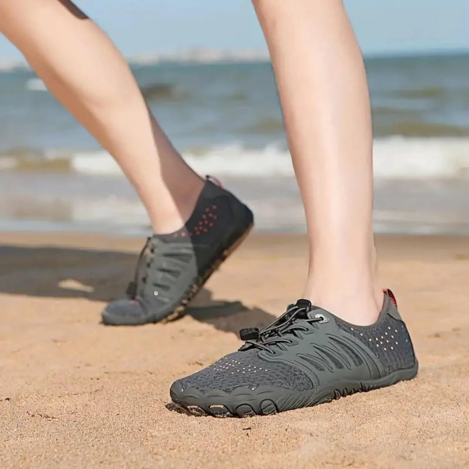 Slip on Walking Shoes Women Comfy Knitted Non Slip Comfortable Running Shoes Breathable Gym Workout Shoes Fashion Lace Up Sneakers