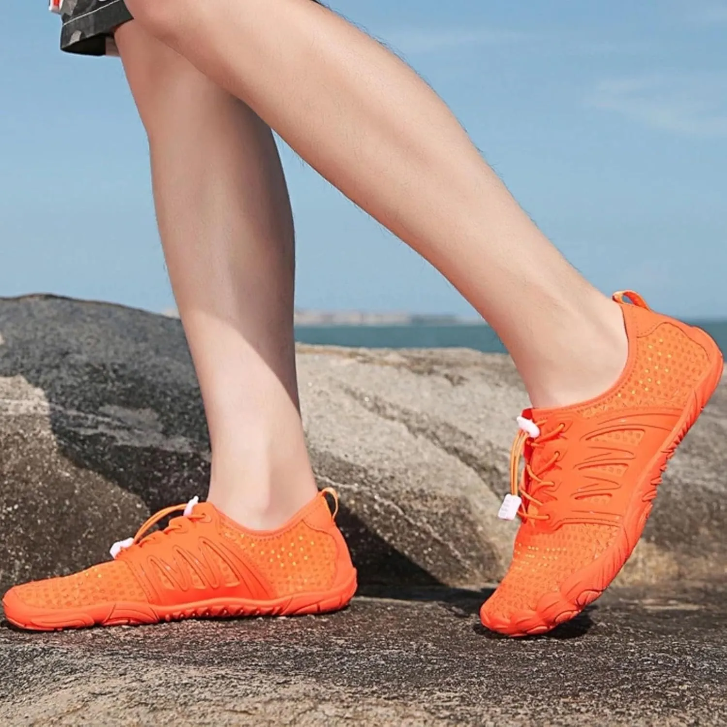 Slip on Walking Shoes Women Comfy Knitted Non Slip Comfortable Running Shoes Breathable Gym Workout Shoes Fashion Lace Up Sneakers