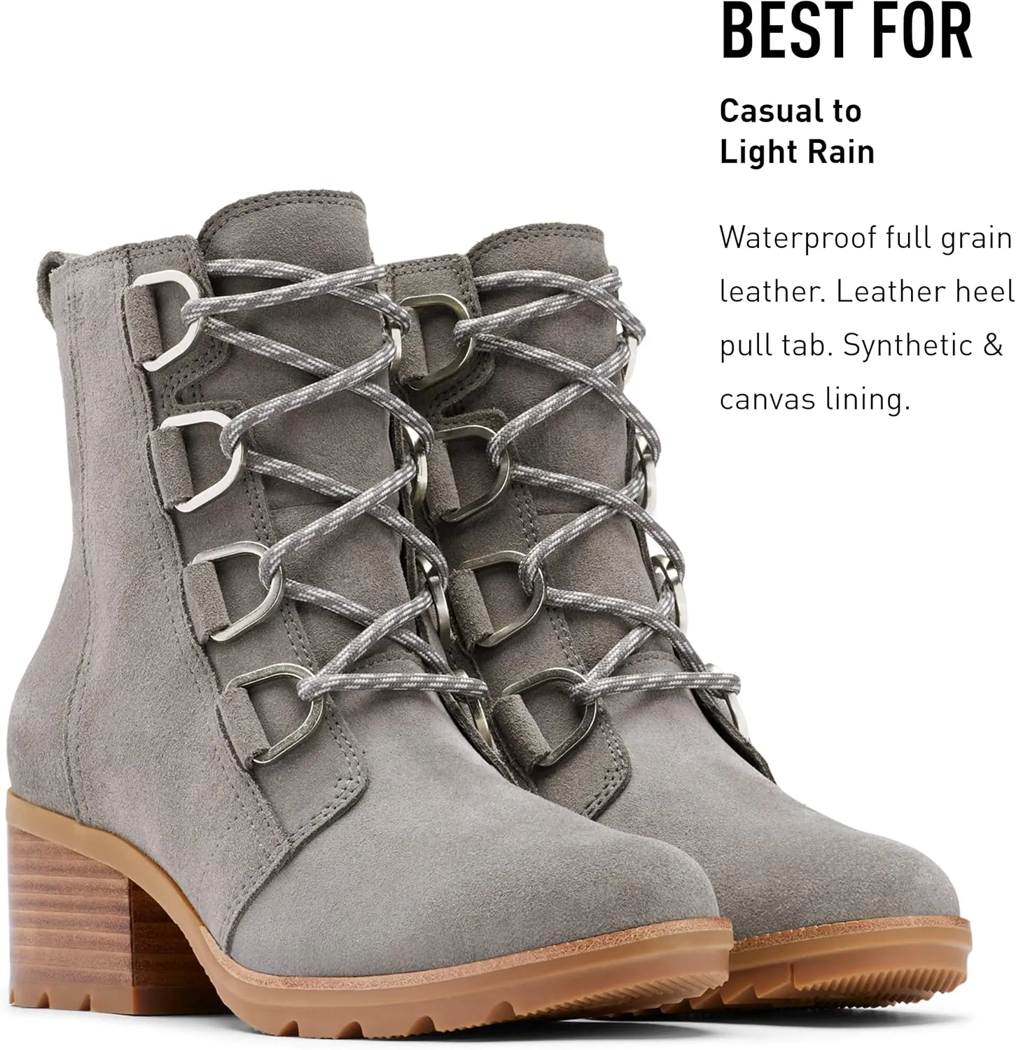 Sorel Women's Cate Lace Bootie  Waterproof Leather Rain Boot