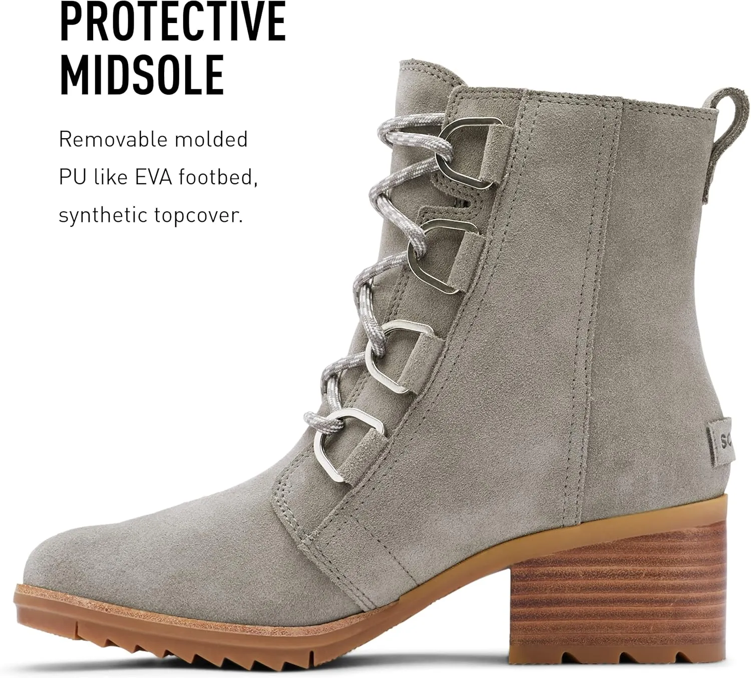 Sorel Women's Cate Lace Bootie  Waterproof Leather Rain Boot