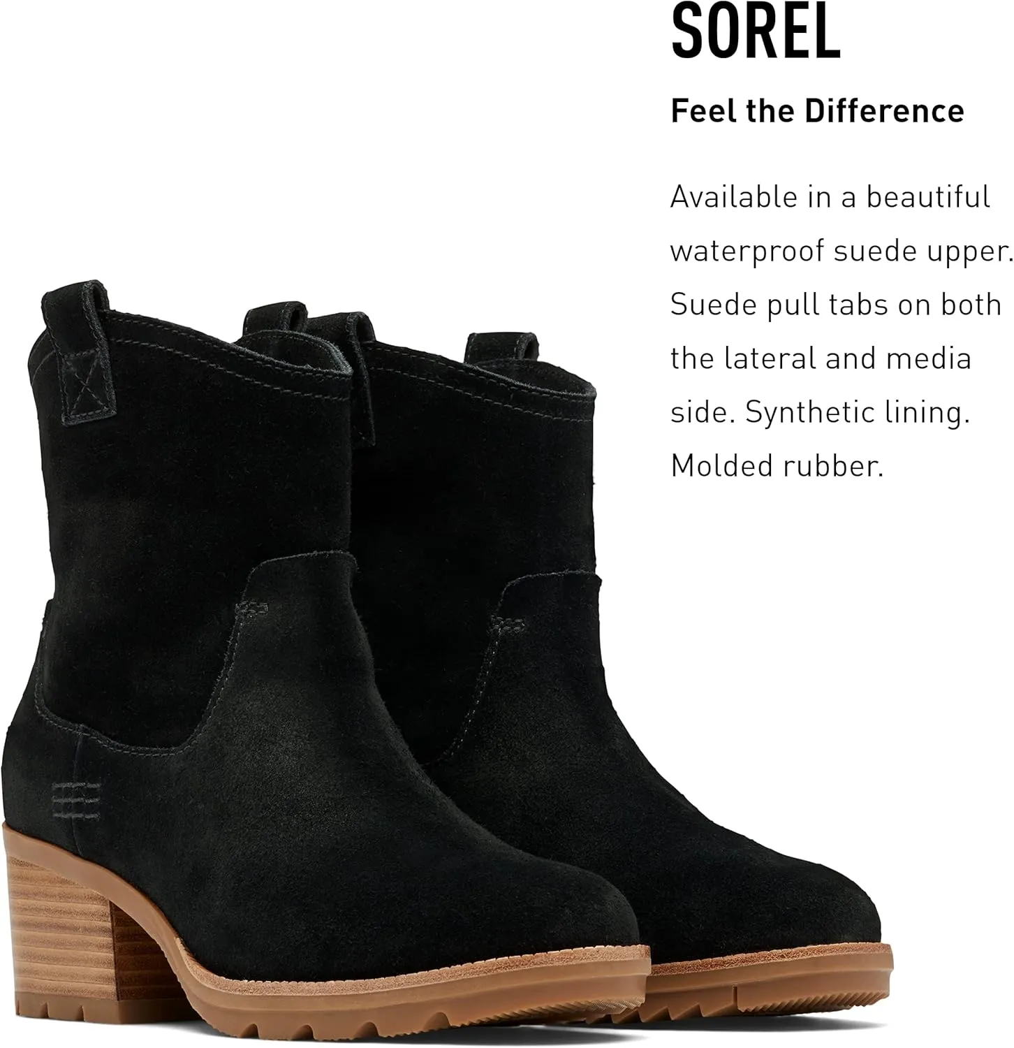 Sorel Women's Cate Pull On Boot  Waterproof Suede Rain Boot