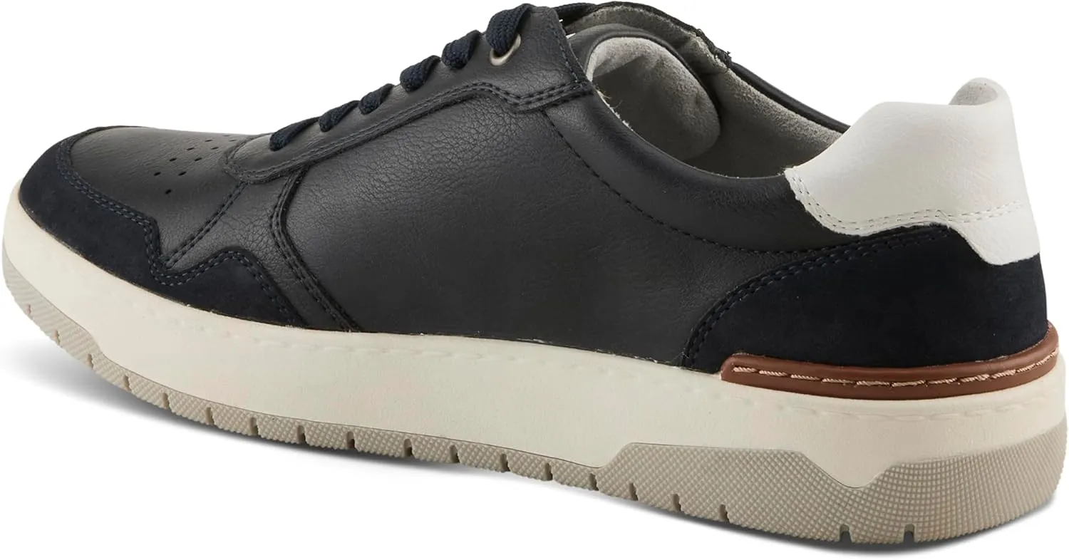 Spring Step Men's Syed Vegan Sneakers  Lace-Up Shoes with Side Zipper, Shock-Absorbent Sole, and Water-Resistant Comfort