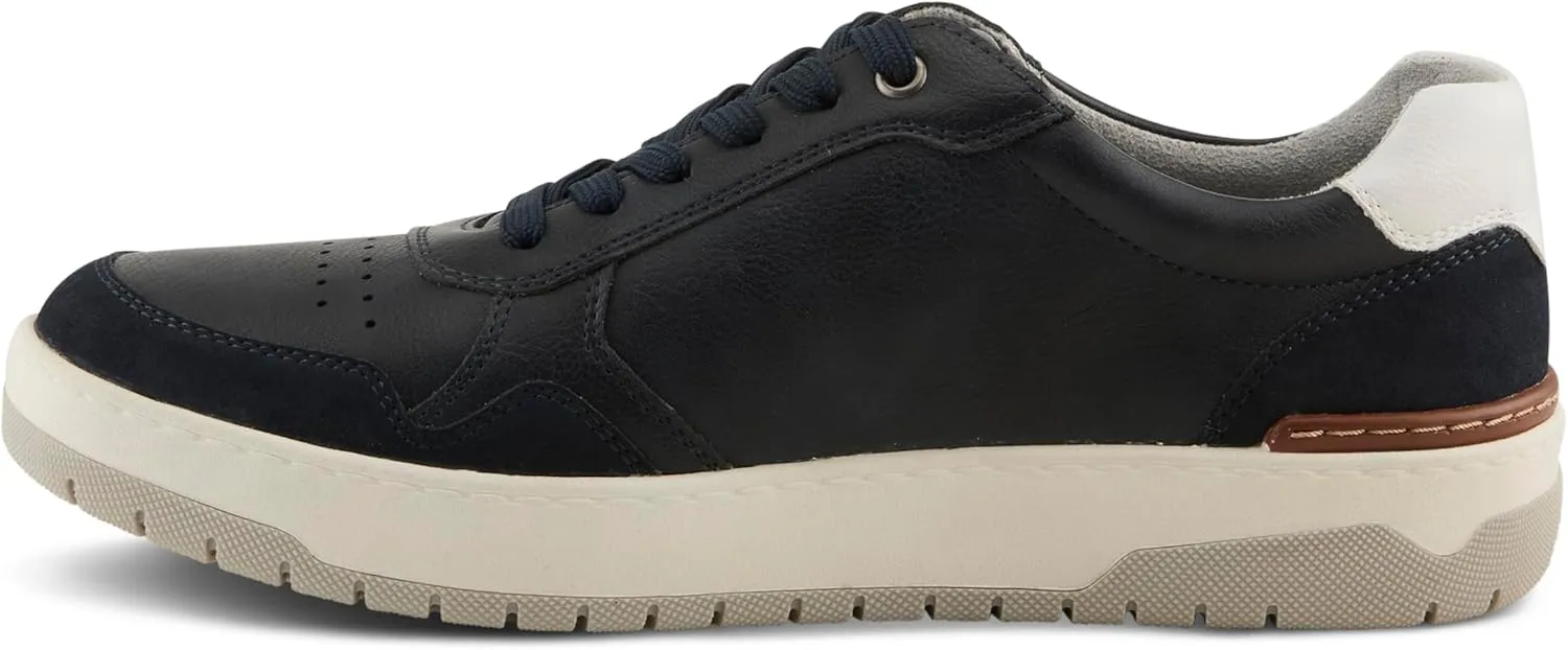 Spring Step Men's Syed Vegan Sneakers  Lace-Up Shoes with Side Zipper, Shock-Absorbent Sole, and Water-Resistant Comfort