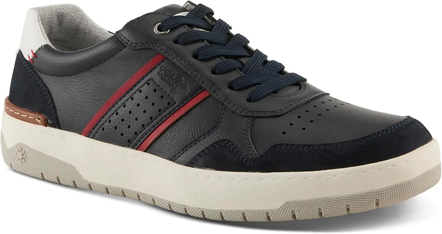 Spring Step Men's Syed Vegan Sneakers  Lace-Up Shoes with Side Zipper, Shock-Absorbent Sole, and Water-Resistant Comfort