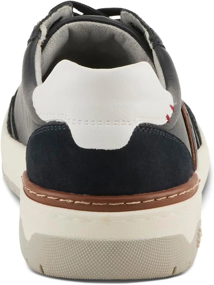 Spring Step Men's Syed Vegan Sneakers  Lace-Up Shoes with Side Zipper, Shock-Absorbent Sole, and Water-Resistant Comfort