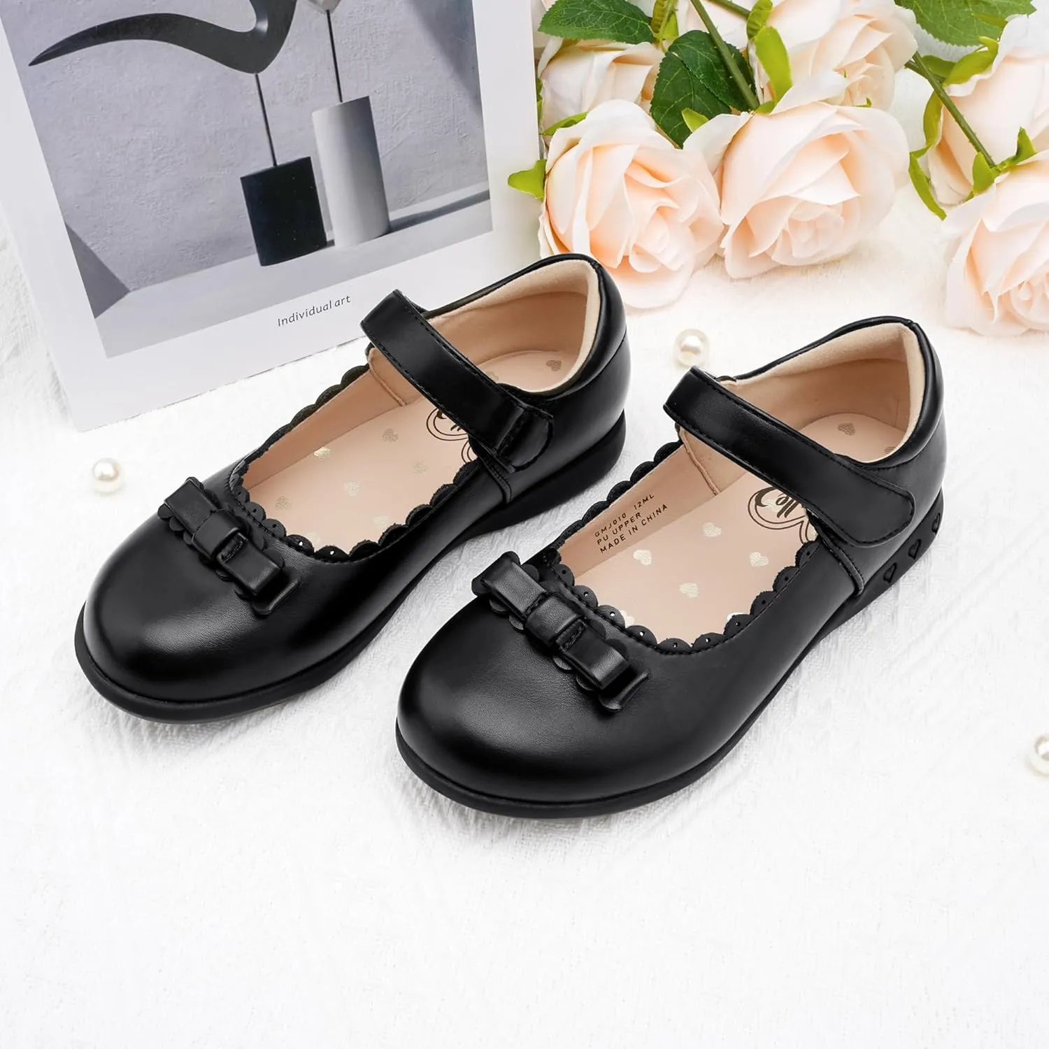 Stelle School Shoes for Girls Uniform Mary Jane Dress Shoes Flats Church Music Recitals(Little/Big Kids)