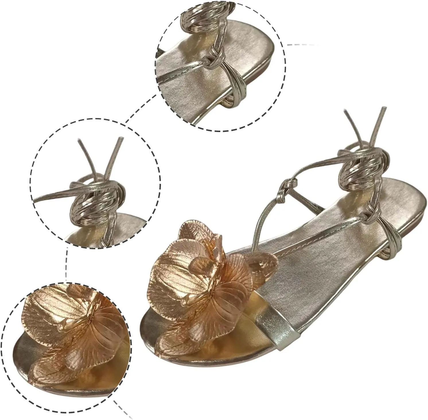 Stylish Women's Flat Sandals with -Strap Design for Beach Casual School and Parties