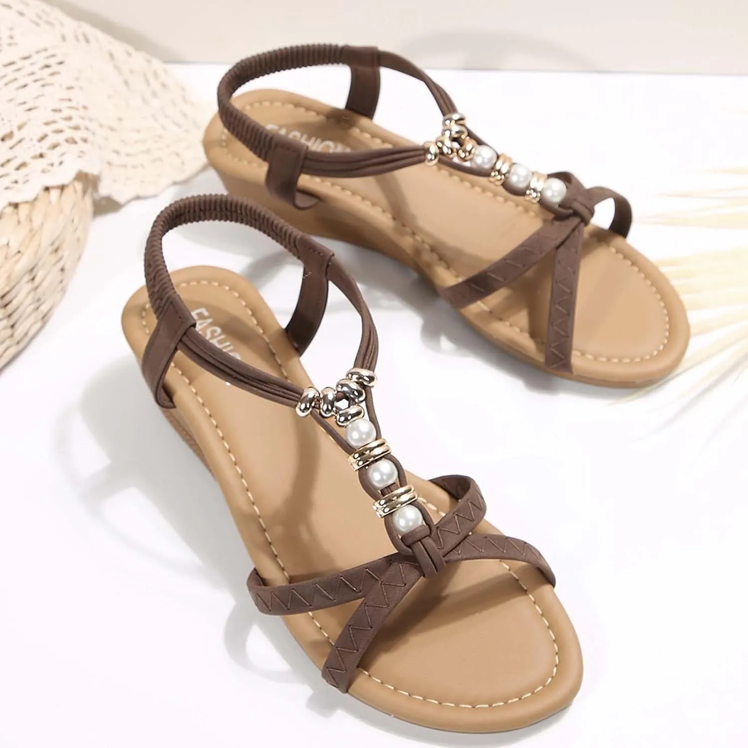 Stylish Women's Sandals for Everyday Casual, Vacation, Beach, and  Open Toe Slip-On Design with Comfortable