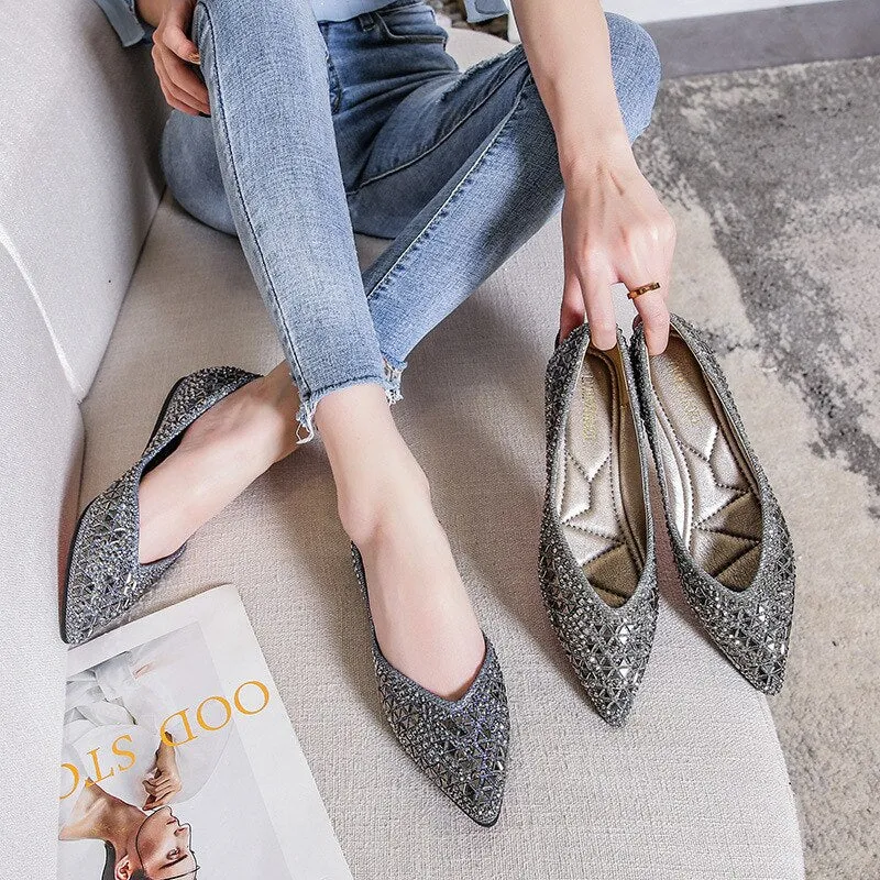 TEEK - Pointed Gem Rivet Rich Flats
