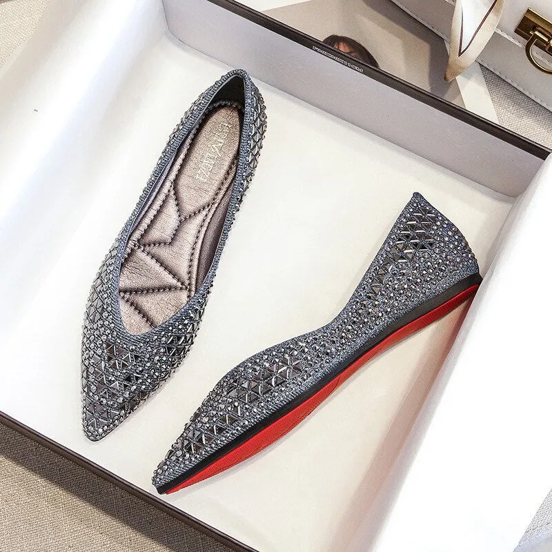 TEEK - Pointed Gem Rivet Rich Flats