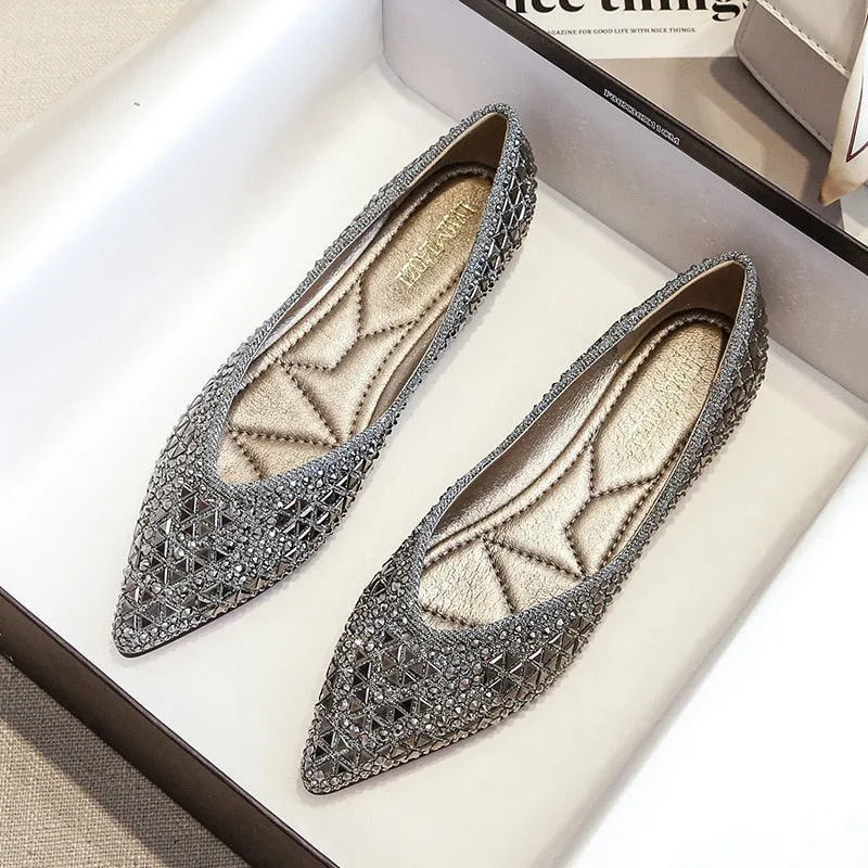 TEEK - Pointed Gem Rivet Rich Flats